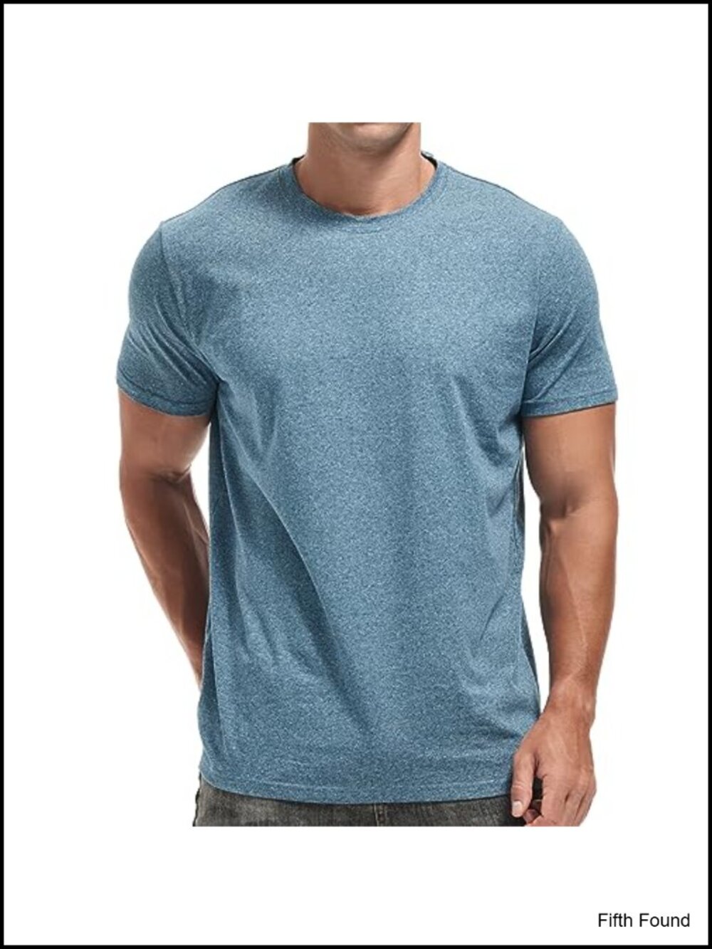 Men's Crew Neck Tee - Soft Cotton Spandex Casual Tee